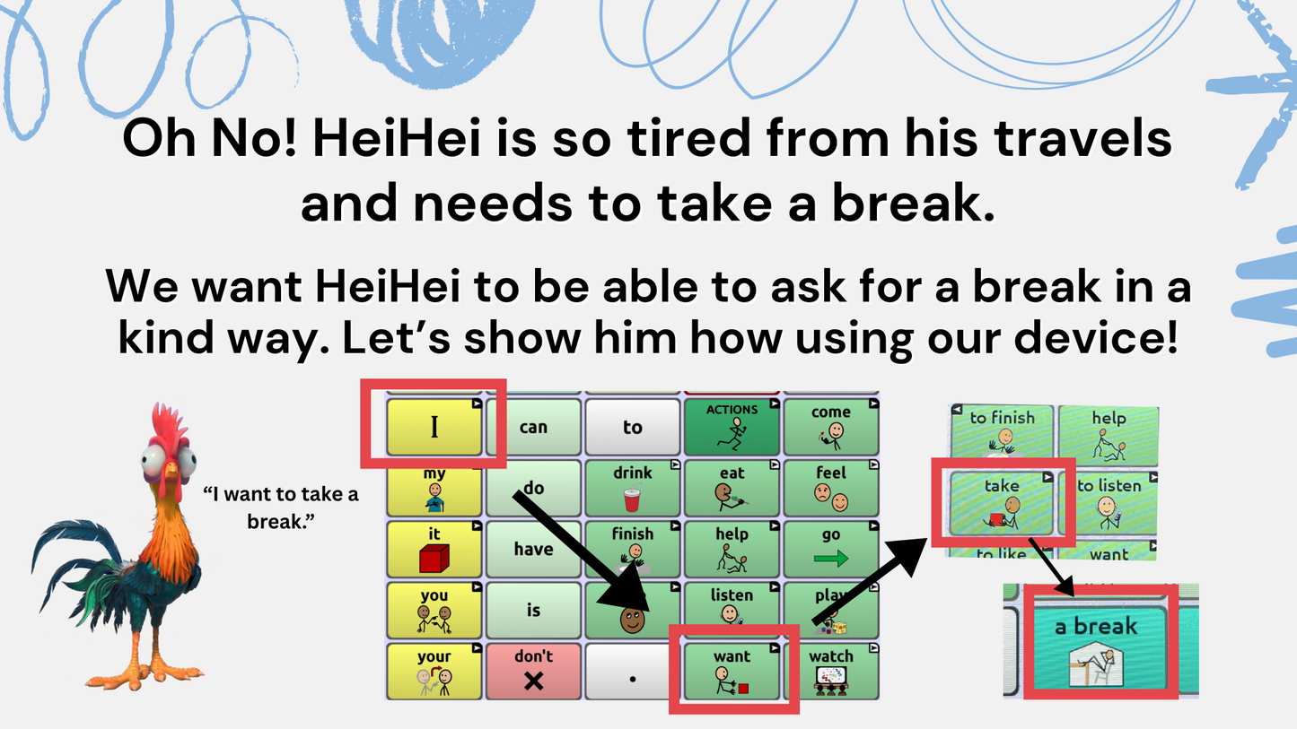 Hei Hei Can Use His Device